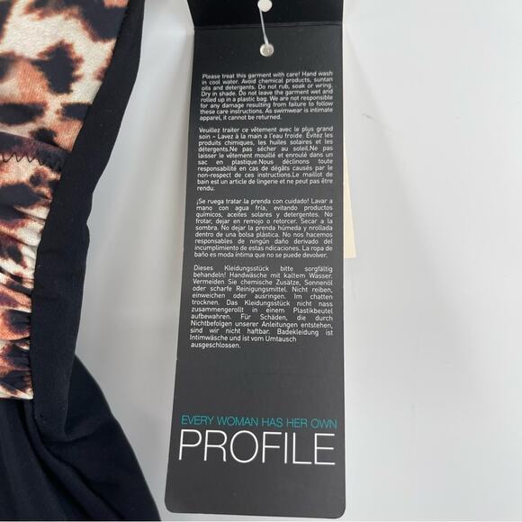 GOTTEX One Piece Swimsuit Leopard Wild Thing Printed Slimming Beach NWT Size 8 - Picture 10 of 15